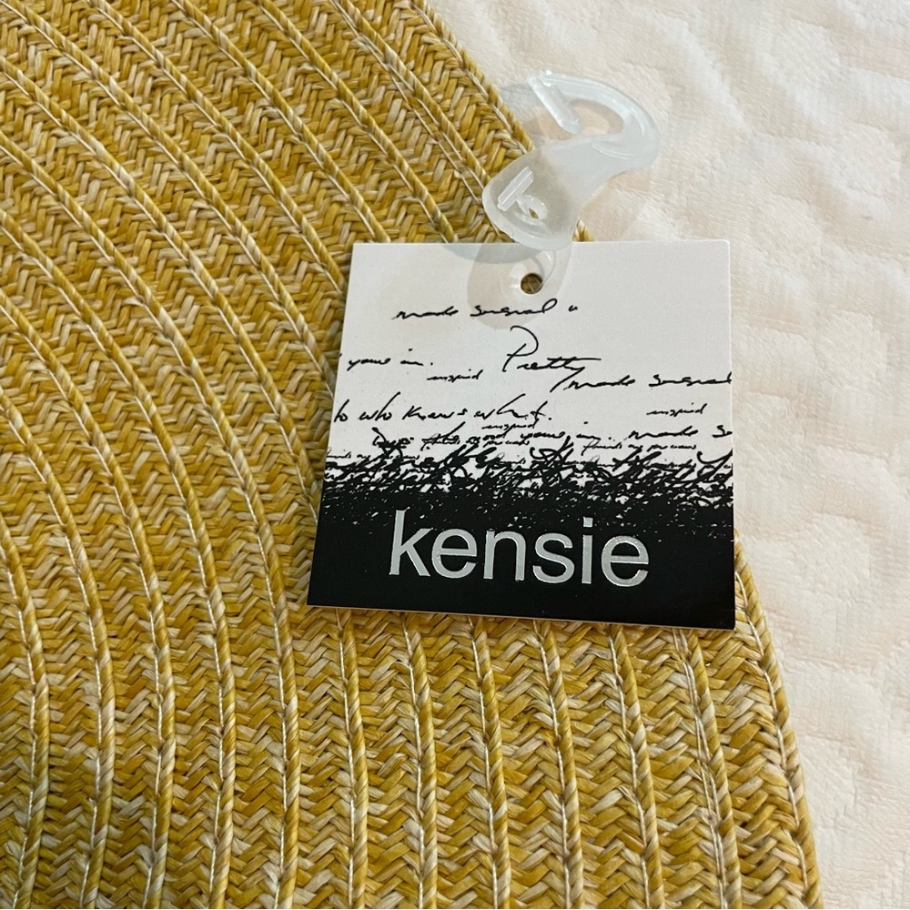 NWT Kensie Women's Sun Hat One Size Fits Most Straw Style Summer Beach Travel - Picture 2 of 6